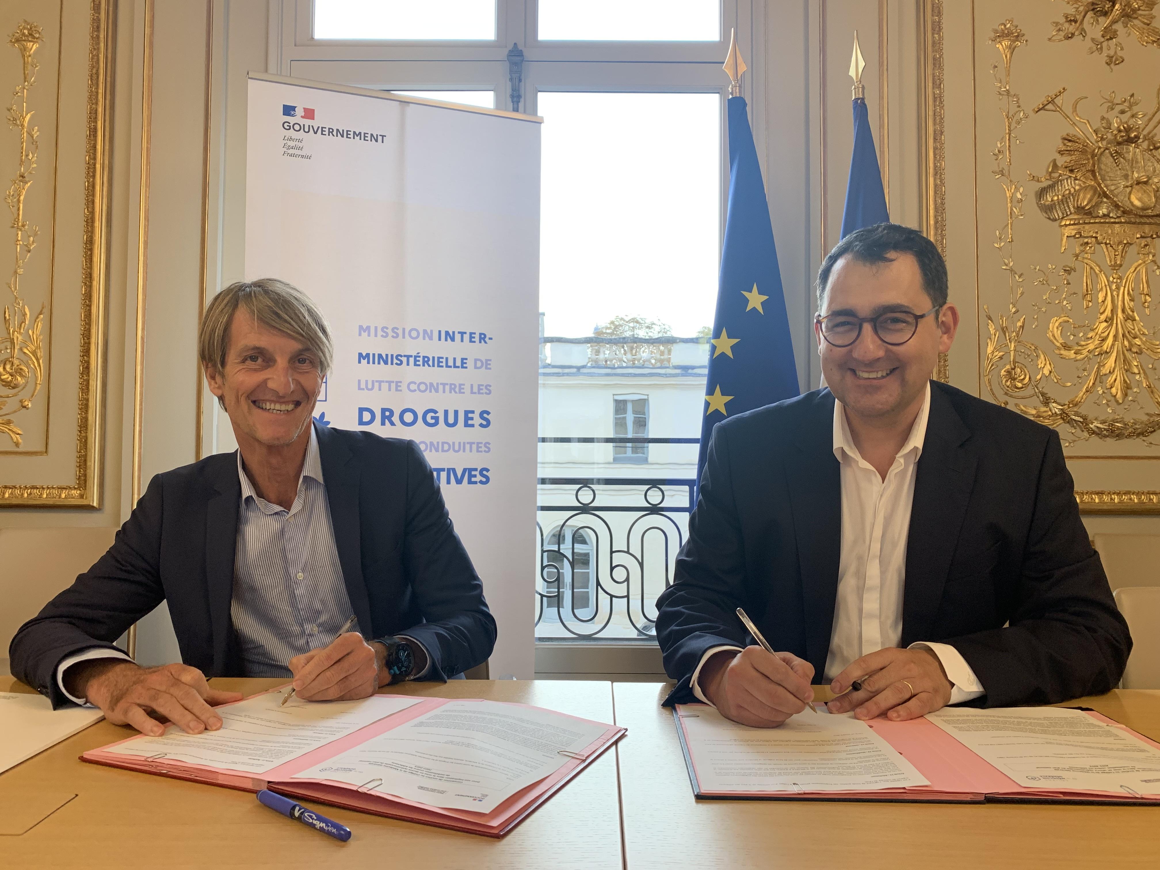 Signature renouvellement partenariat MILDECA/CMG